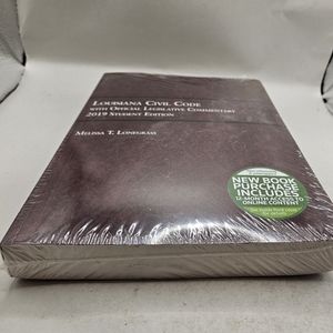 Louisiana Civil Code with Legislative Commentary Melissa Lonegrass 2019.  Item